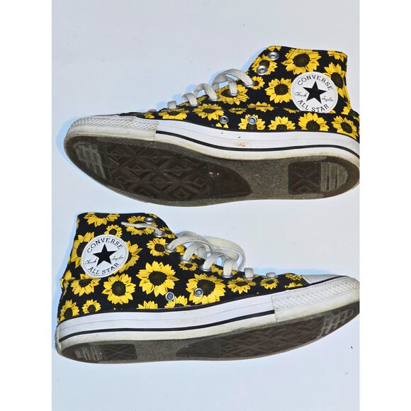 Sunflower Hi Top Chuck Taylor All Stars Size 10 - Picture 2 of 6